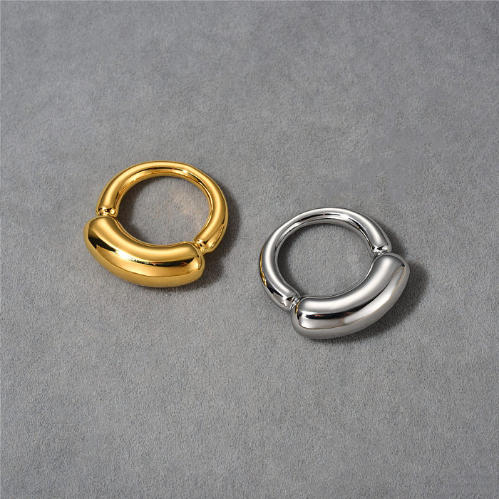 Schlichter geometrischer Stil mit 18-karätigem Gold überzogene Ringe