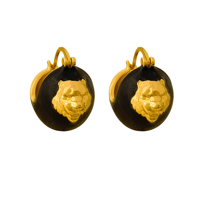 1 Paar modische geometrische Ohrringe mit Kupferbeschichtung