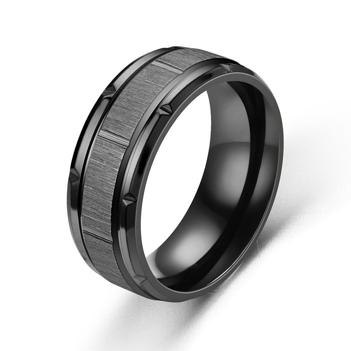New Simple Titanium Steel Batch Flower Line Ring Wholesale jewelry
