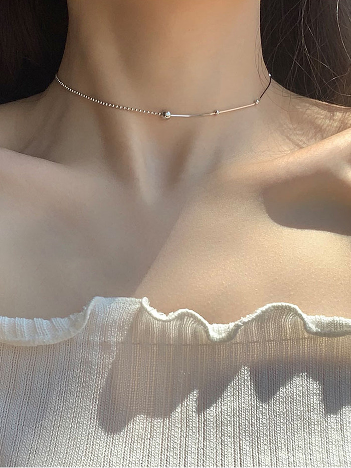 Elegant Modern Style Solid Color Copper Necklace In Bulk