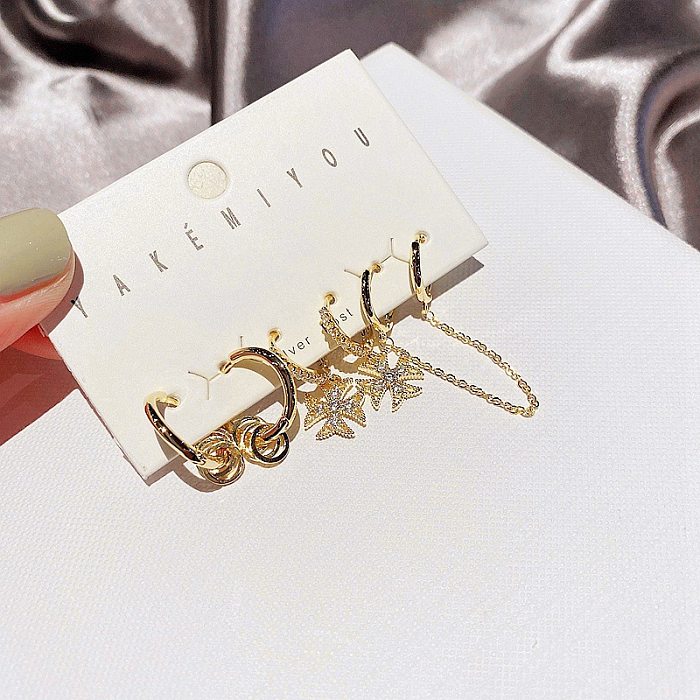Yakemiyou Simple Style Geometric Copper Plating Artificial Gemstones Earrings