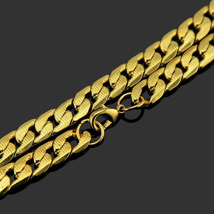Europa und Amerika Gold dominierende Bronzekette Halskette Herren geprägte große Goldkette