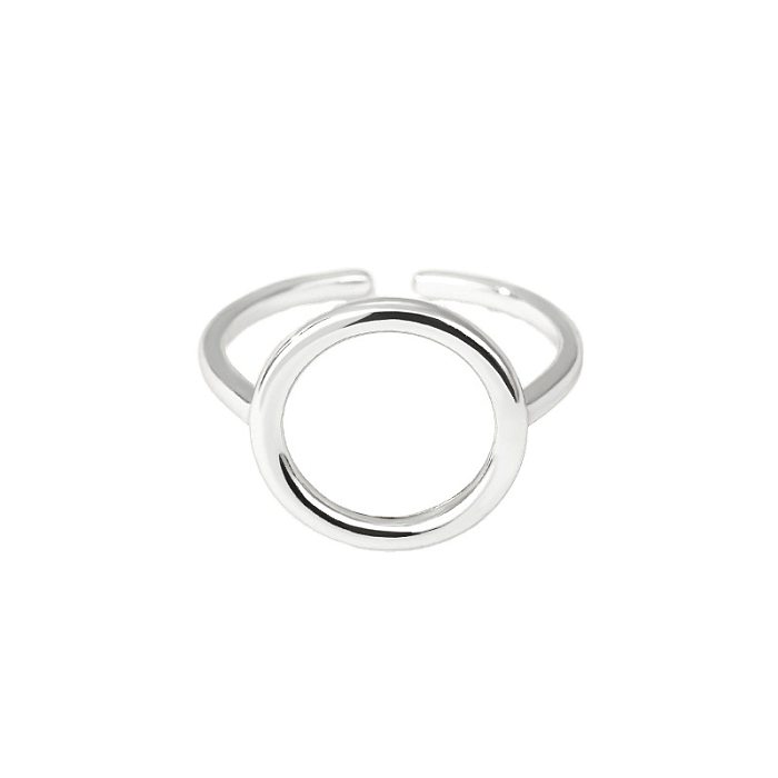 1 Piece Fashion Circle Stainless Steel Plating Open Ring