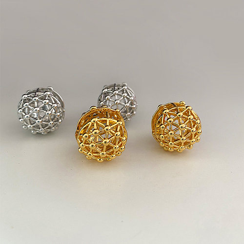 Fashion Ball Copper Plating Earrings 1 Pair