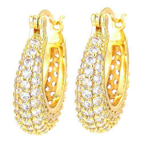 Wholesale New Style Full Diamond Zircon Copper Earrings jewelry