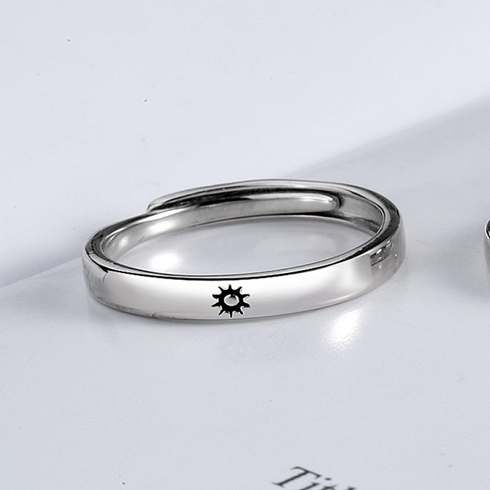 Anéis de chapeamento de cobre estrela lua estilo simples