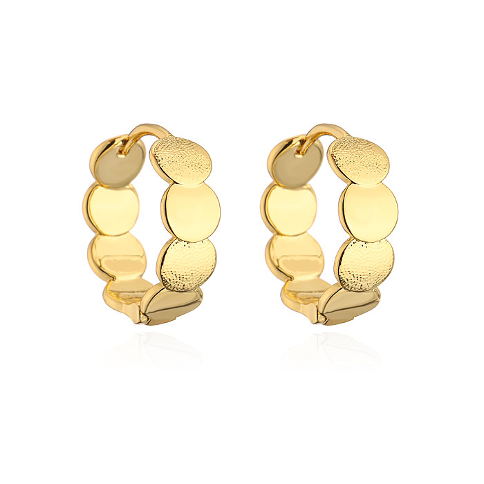 Fashion Geometric Copper Plating Hoop Earrings 1 Pair