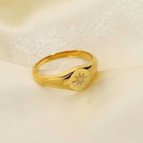 Simple Ray Plating Stainless Steel Ring