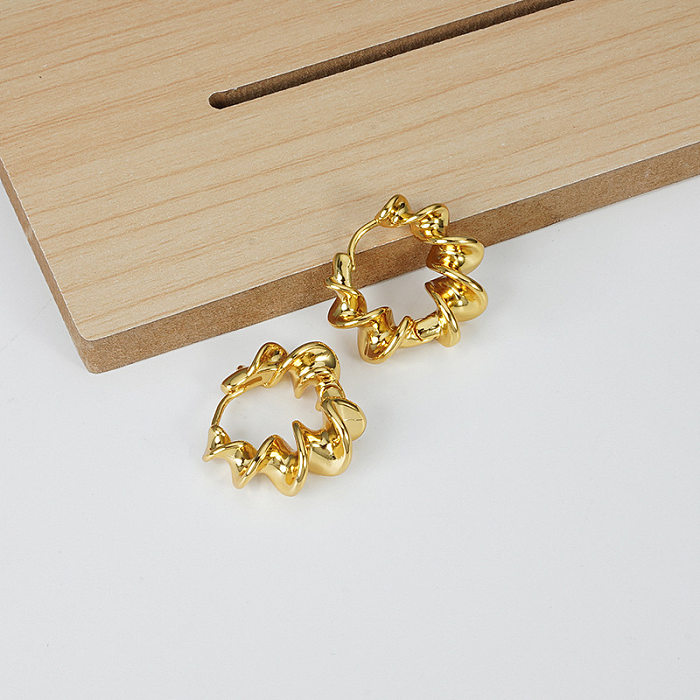 Fashion Geometric Copper Plating Earrings 1 Pair