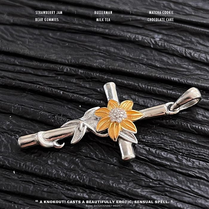 Cute Pastoral Cross Flower Copper Plating Charms