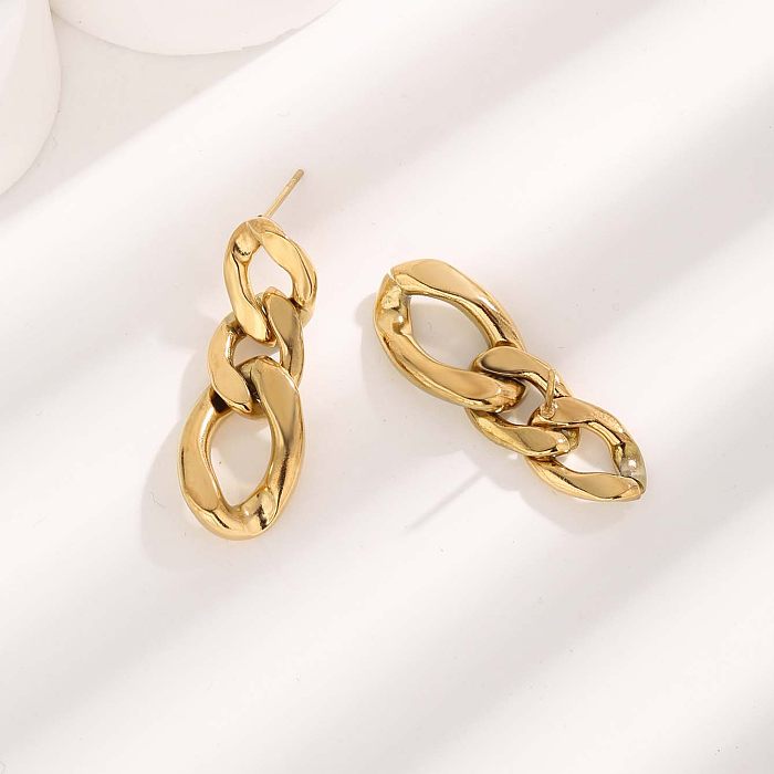 1 Pair Glam Vintage Style Luxurious Square Tassel Bow Knot Plating Inlay Titanium Steel Copper Resin Zircon Gold Plated Earrings