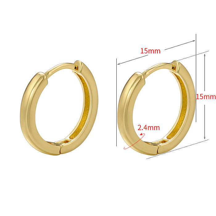 Simple Style Geometric Metal Plating Earrings
