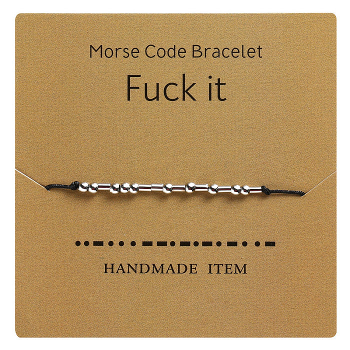 Simple Style Letter Copper Knitting Bracelets 1 Piece