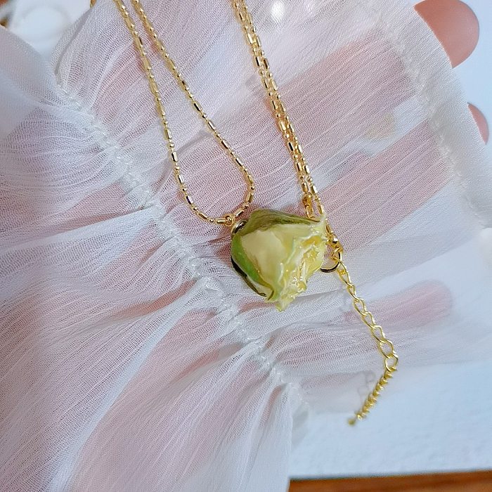 Sweet Flower Copper Pendant Necklace