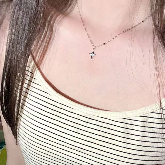 Simple Style Star Copper Plating Pendant Necklace