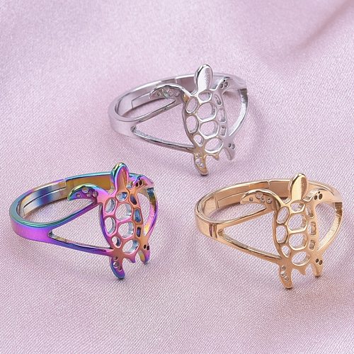 Anéis de polimento de aço inoxidável borboleta estilo simples