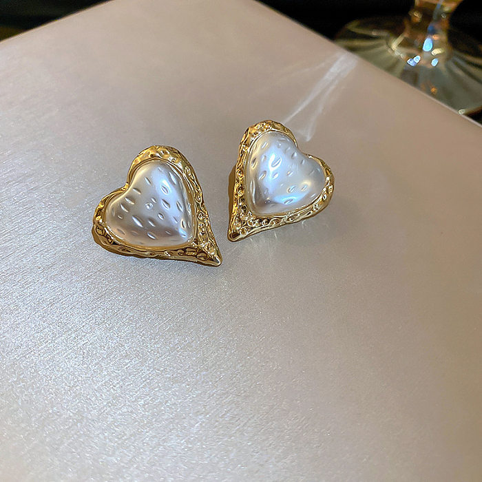 1 Pair Retro Water Droplets Plating Inlay Copper Resin Drop Earrings