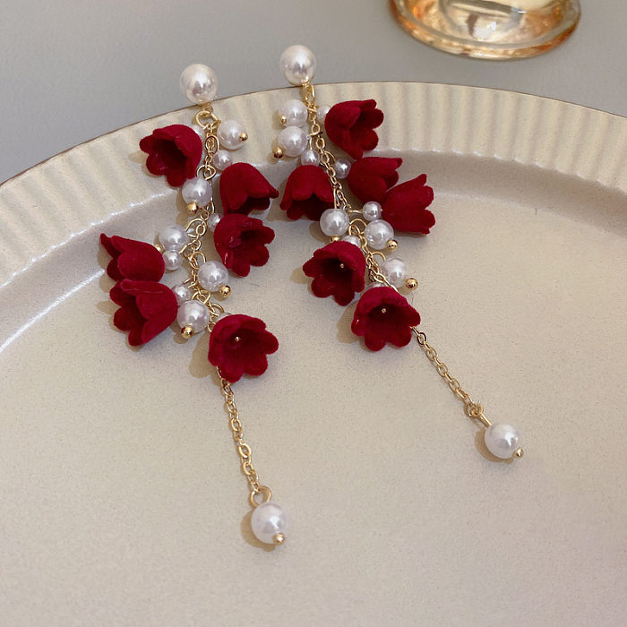 Retro Round Heart Shape Flower Copper Inlay Resin Rhinestones Zircon Bracelets Earrings Necklace
