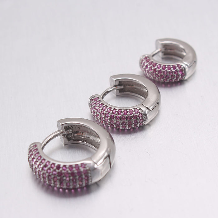 Fashion Simple Hot Sale Multi-color Zircon Earrings New Fashion Earrings Wholesale jewelry