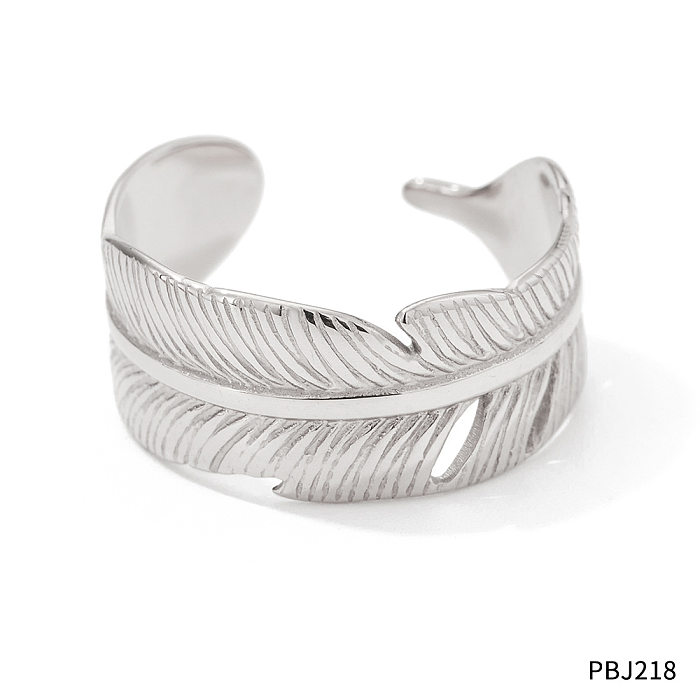 Moda pena aço inoxidável titânio chapeamento anéis pulseiras 1 peça