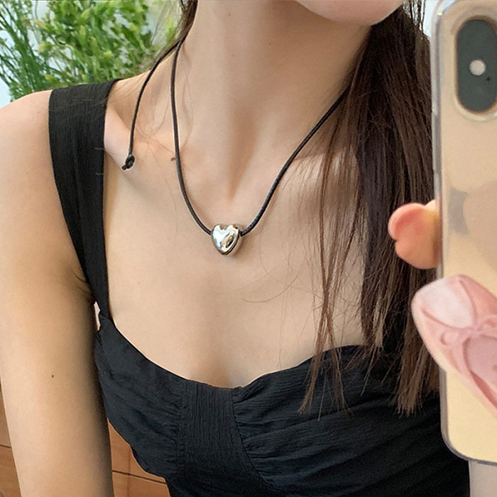 Simple Style Heart Shape Copper Plating Necklace