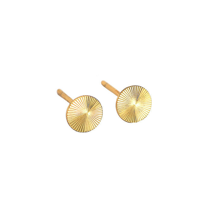 1 Pair Simple Style U Shape Devil'S Eye Star Inlay Sterling Silver Copper Zircon Ear Studs