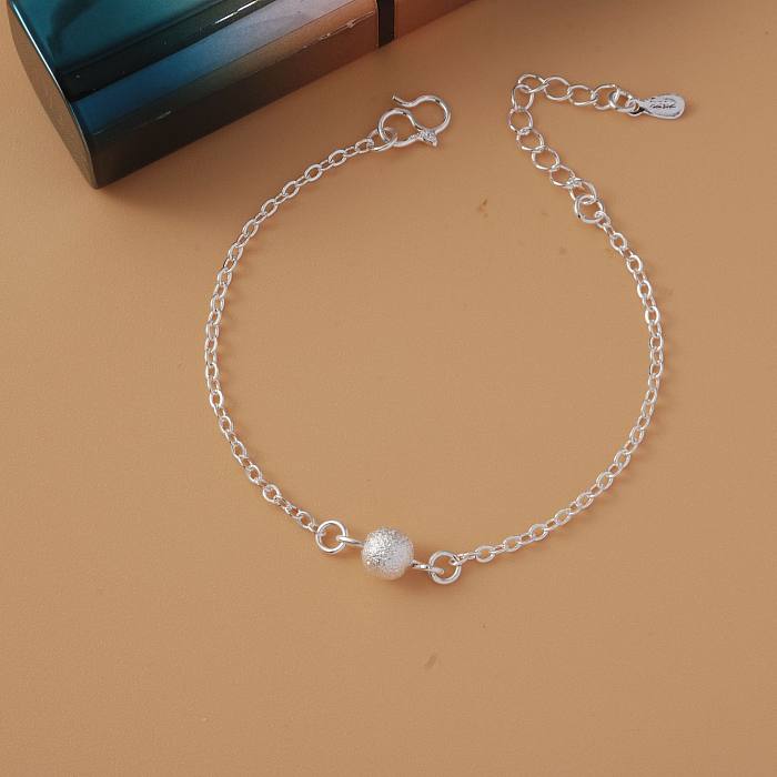Schlichter Stern-Delfin-Armband in Herzform aus Messing mit Perlen und versilbert, 1 Stück