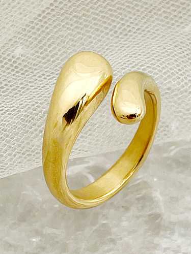Anéis banhados a ouro de aço inoxidável de cobra de estilo simples retrô a granel