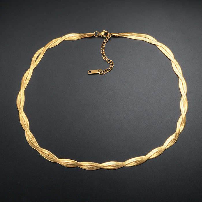 Fashion Twist Titanium Steel Plating Bracelets Necklace