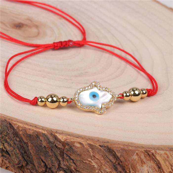 Hot Sale Red Rope Bracelet Fatima Woven Bracelet Cross Border Jewelry Devil Eye Bracelet Wholesale