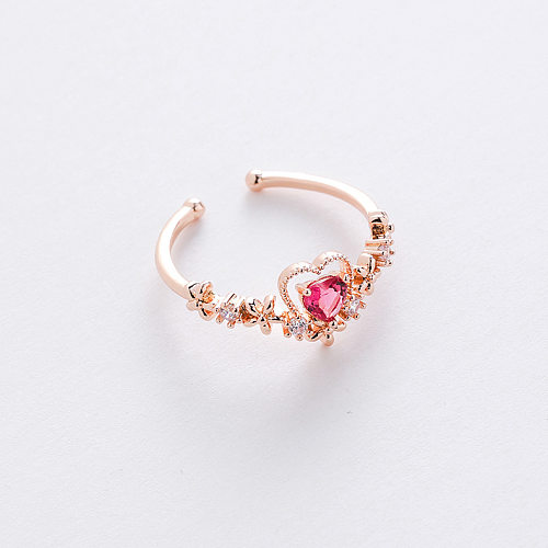 Korean New Micro-Inlaid Crystal Zircon Ring