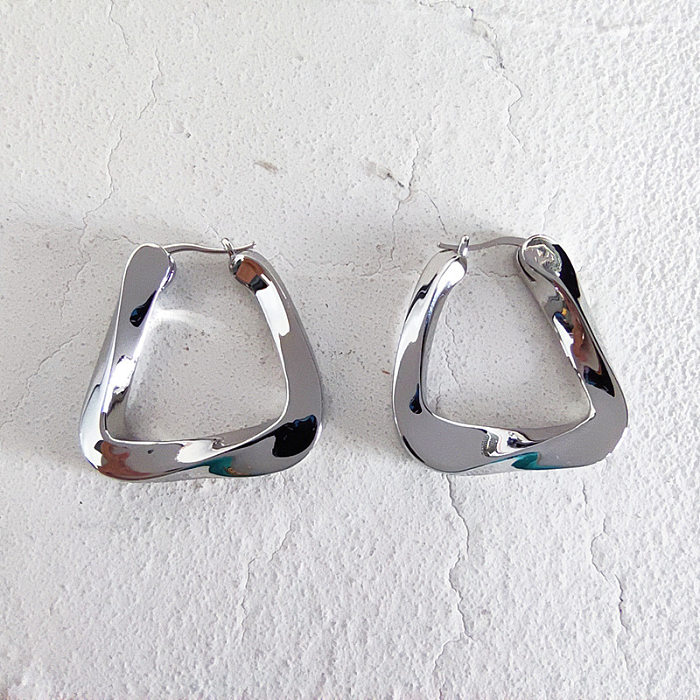 1 Paar modische, einfarbige Ohrringe mit Kupferbeschichtung