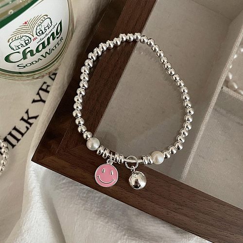 Simple Style Solid Color Copper Plating White Gold Plated Bangle