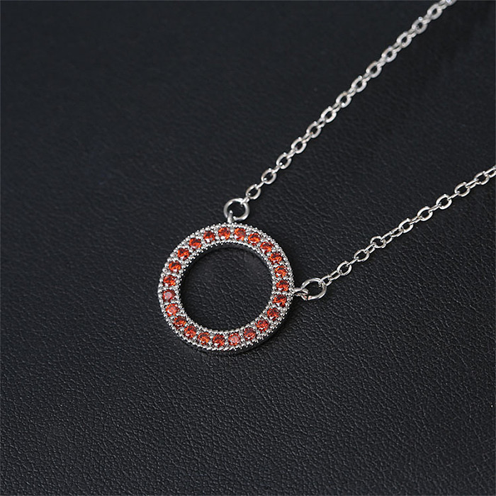 Casual Vintage Style Simple Style Round Copper Zircon Pendant Necklace In Bulk