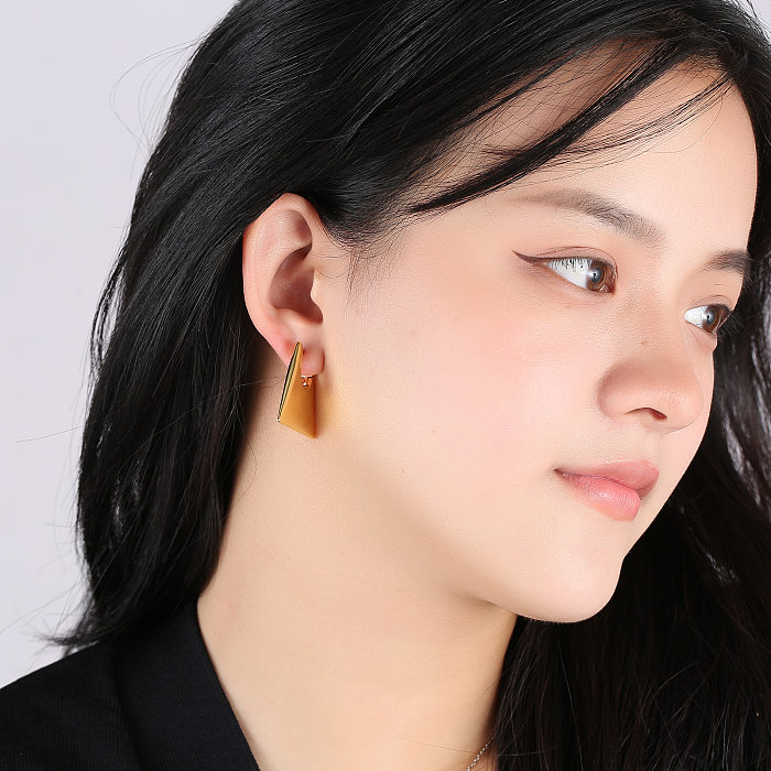 Fashion Geometric Copper Plating Earrings 1 Pair
