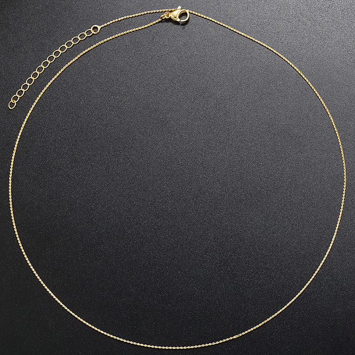 Schlichte geometrische Kupfer-vergoldete Halskette