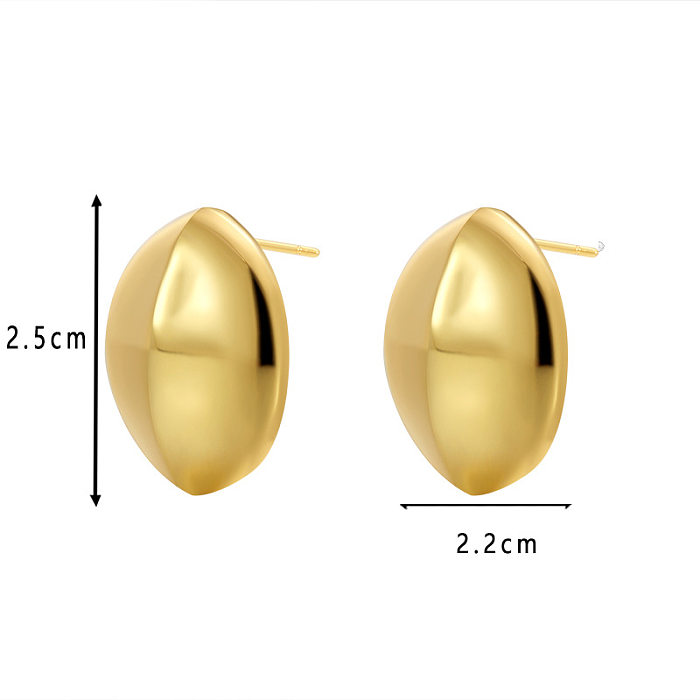 1 Paar IG-Stil, einfacher Stil, U-Form, Quasten-Inlay, Kupfer-Zirkon-Ohrringe