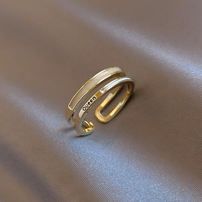 Fashion Round Heart Shape Copper Inlay Zircon Rings 1 Piece