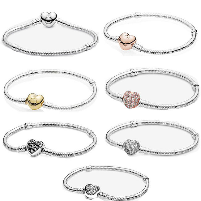 Sweet Heart Shape Copper Inlay Artificial Gemstones Bracelets