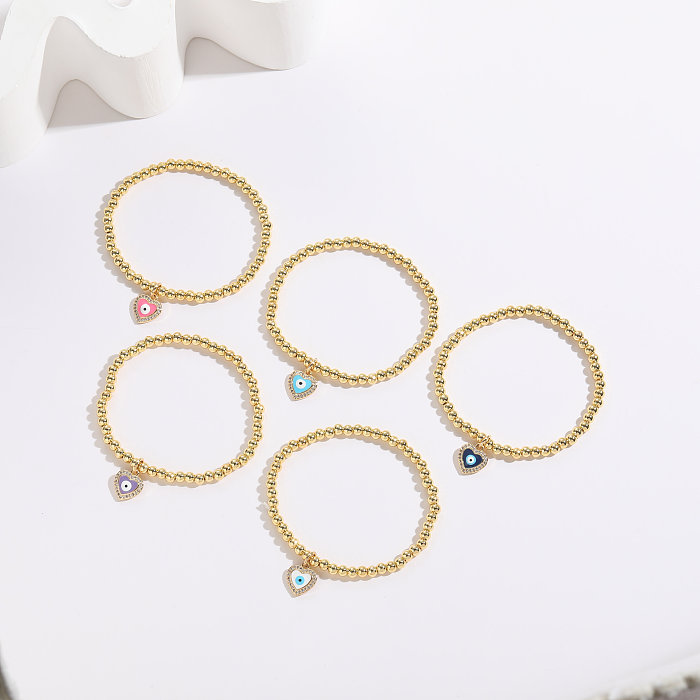 Retro-Klassiker-Stil Herzform Kupfer 14K vergoldete Zirkon-Anhänger-Halskette in großen Mengen