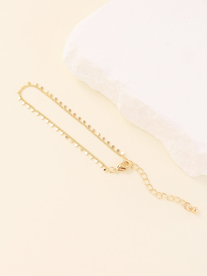 Simple Style Solid Color Copper Plating Gold Plated Bracelets