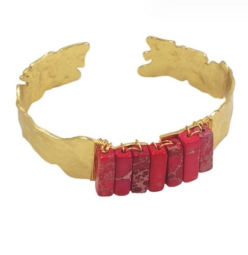 Lady Streetwear Geometric Copper Bangle