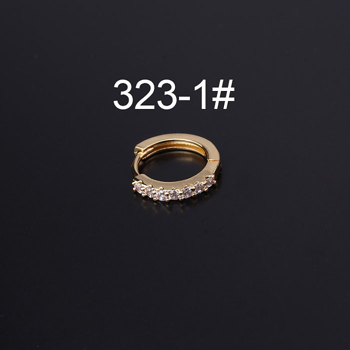 Fashion Geometric Copper Inlaid Zircon Earrings Wholesale