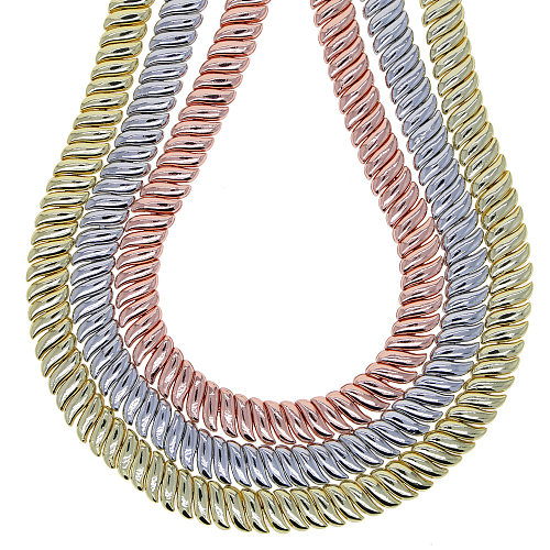 Collar de pulseras de cobre de color sólido estilo fresco hip-hop