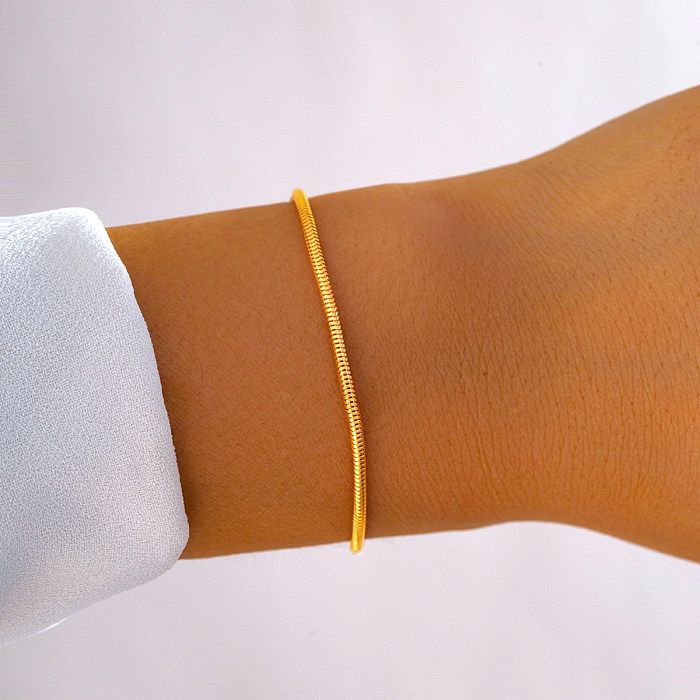 Bracelets en cuivre de couleur unie de style simple