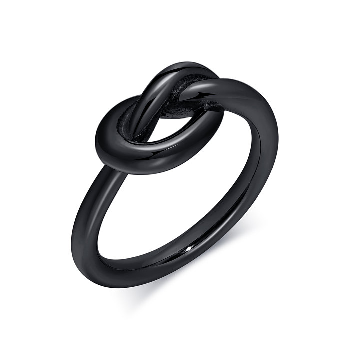 Simple Style Color Block Stainless Steel Rings