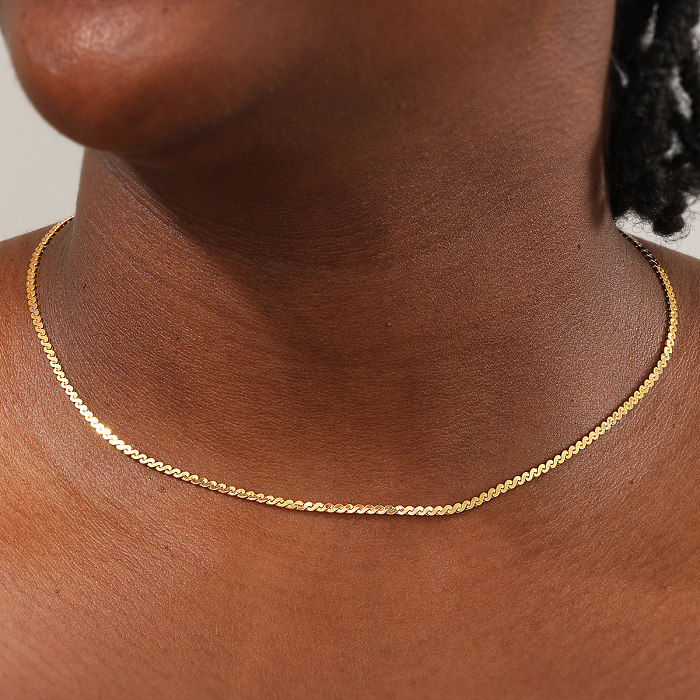 Collar de cobre de estilo simple de 1 pieza