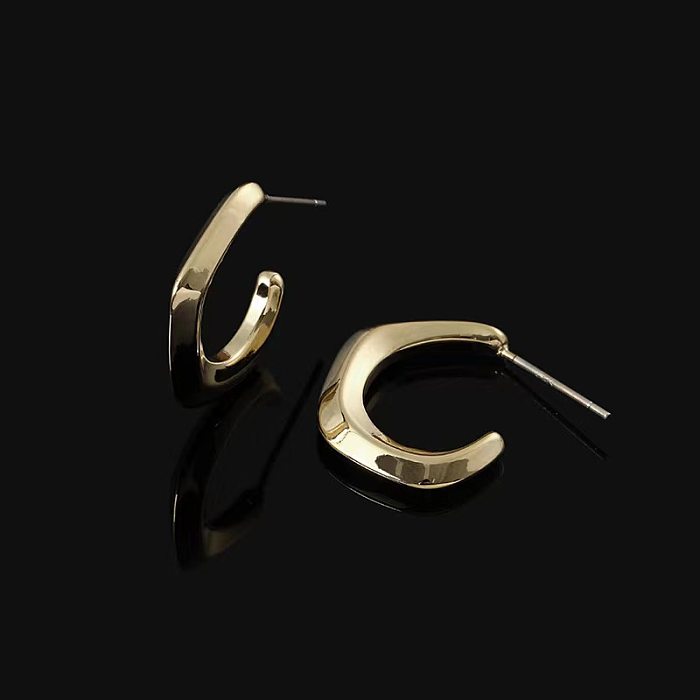 1 Pair Casual Streetwear Geometric Plating Copper Earrings