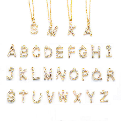 Collier à la mode avec 26 lettres anglaises, vente en gros