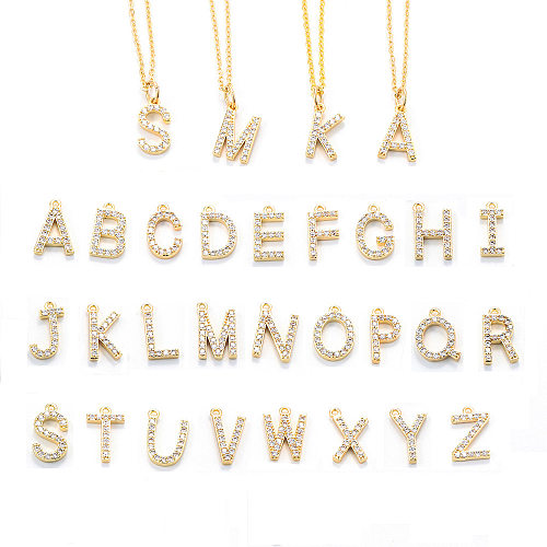 Modische Halskette mit 26 englischen Buchstaben im Großhandel